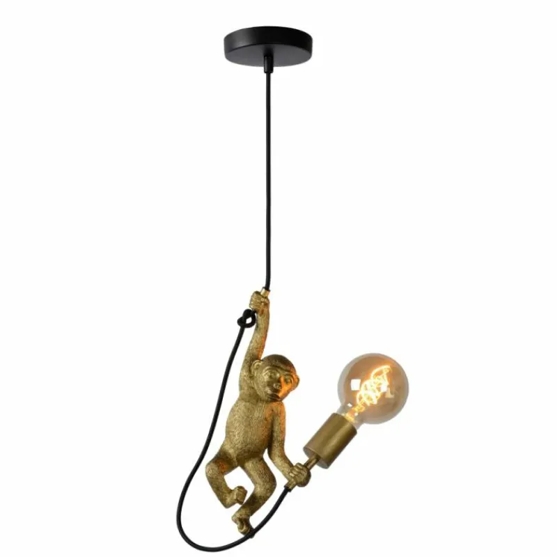 Lampes Dorées-Luminaires Lucide Suspension Lucide EXTRAVAGANZA CHIMP Noir, 1 lumière