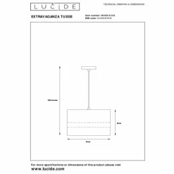 Lampes En Tissu-Luminaires Lucide Suspension Lucide EXTRAVAGANZA TUSSE Or, 1 lumière