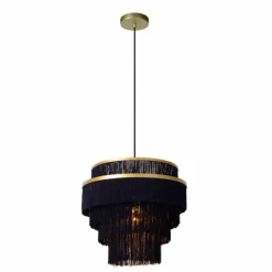 Lampes En Tissu-Luminaires Lucide Suspension Lucide EXTRAVAGANZA FRILLS Or, Laiton, 1 lumière