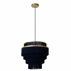 Lampes En Tissu-Luminaires Lucide Suspension Lucide EXTRAVAGANZA FRILLS Or, Laiton, 1 lumière