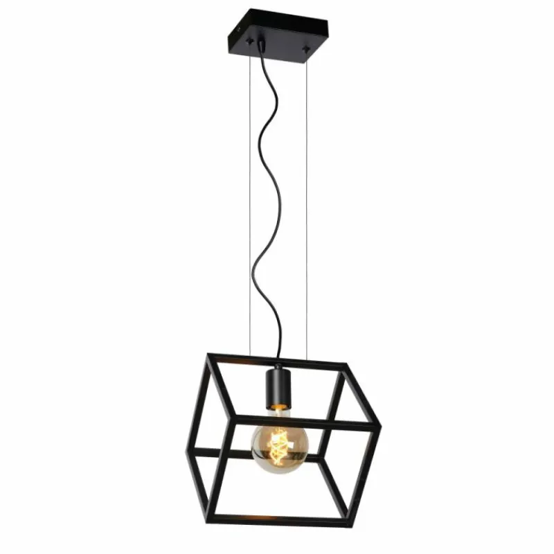 Luminaires Lucide Suspension Lucide FABIAN Noir, 1 lumière* Suspensions