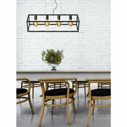 Luminaires Lucide Suspension Lucide FABIAN Noir, 4 lumières* Suspensions