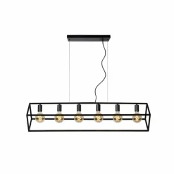 Luminaires Lucide Suspension Lucide FABIAN Noir, 6 lumières* Suspensions