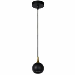 Lampes Dorées-Luminaires Lucide Suspension Lucide FAVORI Noir, 1 lumière