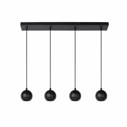 Luminaires Lucide Suspension Lucide FAVORI Noir, 4 lumières* Suspensions