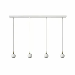 Lampes Dorées-Luminaires Lucide Suspension Lucide FAVORI Blanc, 4 lumières