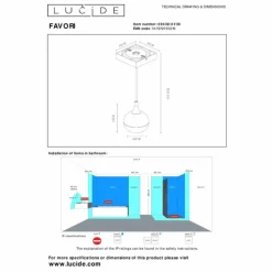 Luminaires Lucide Suspension Lucide FAVORI Noir, 1 lumière* Suspensions