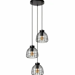 Luminaires Lucide Suspension Lucide FILOX Noir, 3 lumières* Suspensions