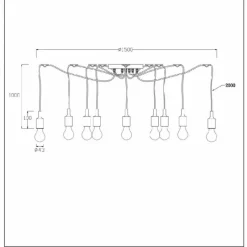 Lampes Vintages & Rétros-Luminaires Lucide Suspension Lucide FIX MULTIPLE Noir, 10 lumières