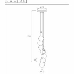 Lampes Vintages & Rétros-Luminaires Lucide Suspension Lucide FIX MULTIPLE Noir, 7 lumières