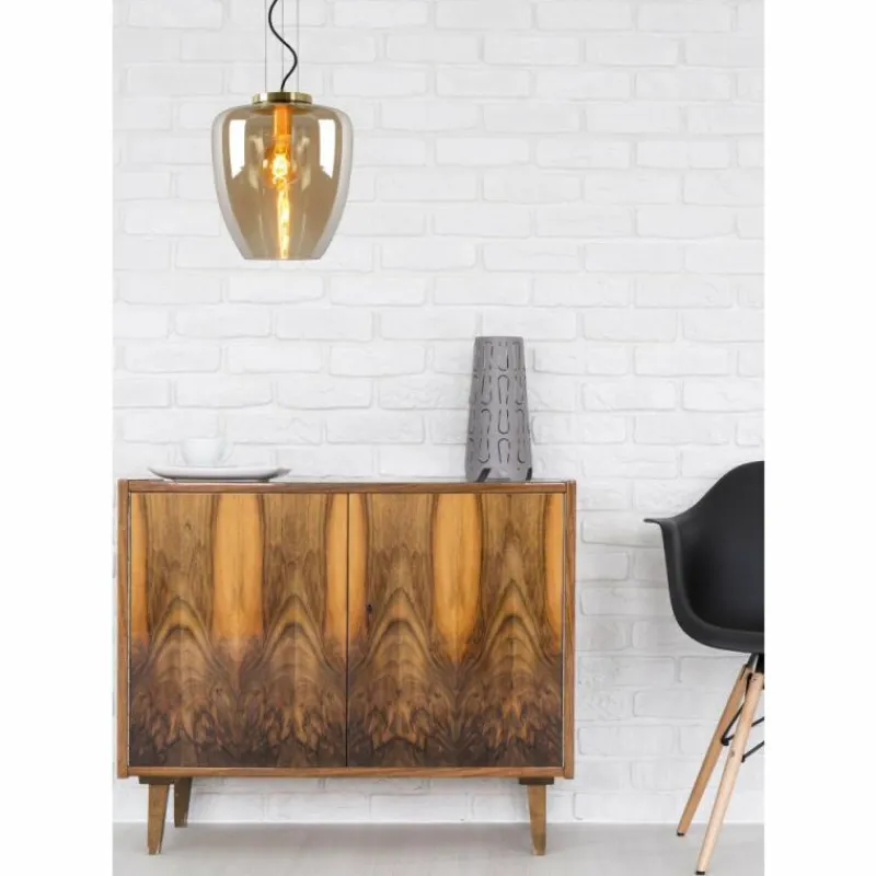 Luminaires Lucide Suspension Lucide FLORIEN Orange, 1 lumière