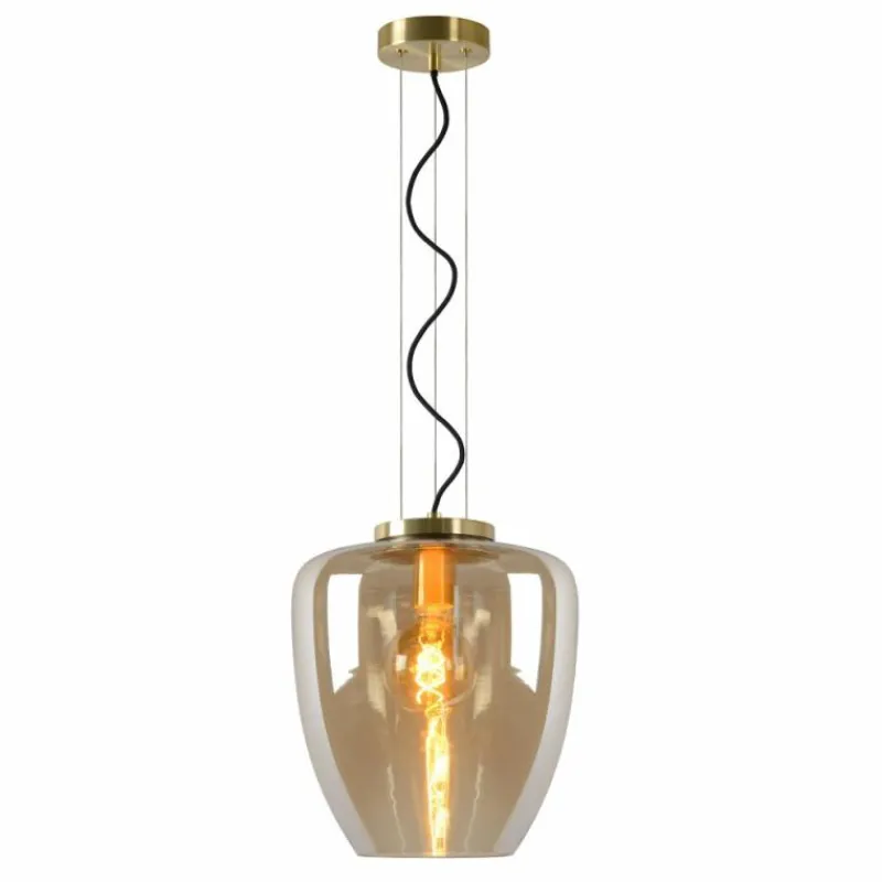 Luminaires Lucide Suspension Lucide FLORIEN Orange, 1 lumière
