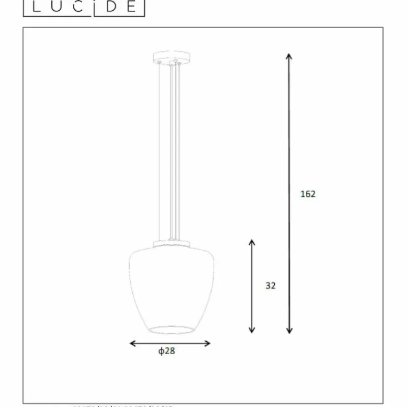 Luminaires Lucide Suspension Lucide FLORIEN Orange, 1 lumière