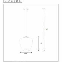 Suspension Verre Fumé-Luminaires Lucide Suspension Lucide FLORIEN Gris, 1 lumière