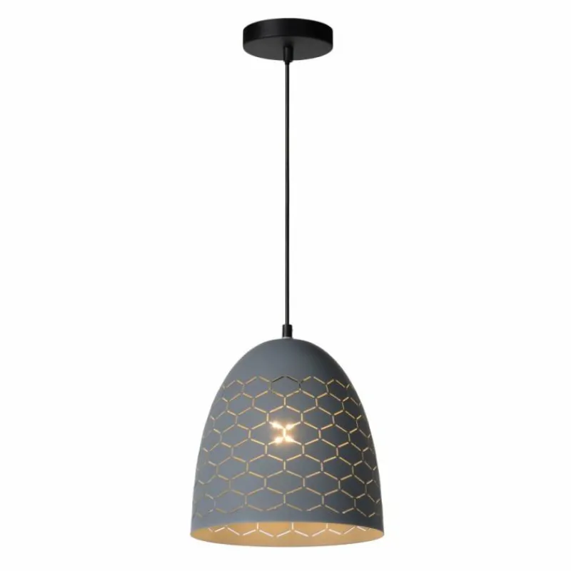 Luminaires Scandinaves-Luminaires Lucide Suspension Lucide GALLA Gris, 1 lumière