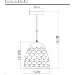 Luminaires Scandinaves-Luminaires Lucide Suspension Lucide GALLA Noir, 1 lumière