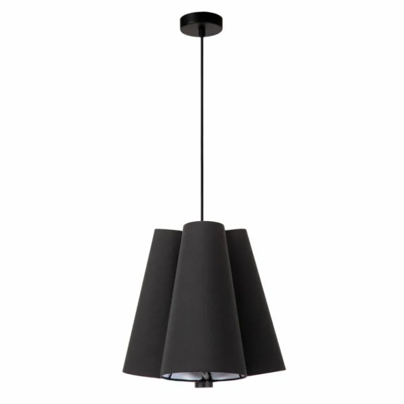 Lampes En Tissu-Luminaires Lucide Suspension Lucide GREGORY Noir, 3 lumières