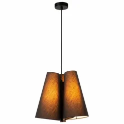 Lampes En Tissu-Luminaires Lucide Suspension Lucide GREGORY Noir, 3 lumières