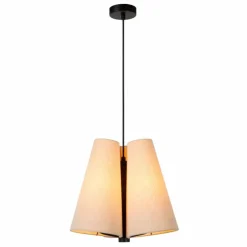 Lampes En Tissu-Luminaires Lucide Suspension Lucide GREGORY Noir, 3 lumières