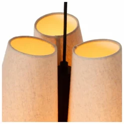 Lampes En Tissu-Luminaires Lucide Suspension Lucide GREGORY Noir, 3 lumières