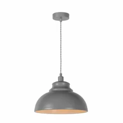 Lampes Industrielles-Luminaires Lucide Suspension Lucide ISLA Gris, 1 lumière