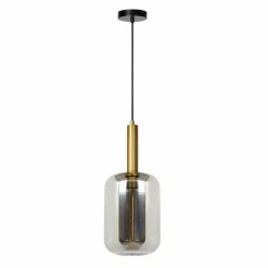 Lampes Dorées-Luminaires Lucide Suspension Lucide JOANET Or, Laiton, Noir, 1 lumière