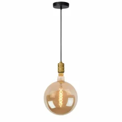 Luminaires Rustiques-Luminaires Lucide Suspension Lucide JOVA Noir, 1 lumière