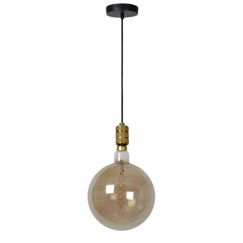 Luminaires Rustiques-Luminaires Lucide Suspension Lucide JOVA Noir, 1 lumière