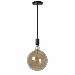 Luminaires Rustiques-Luminaires Lucide Suspension Lucide JOVA Noir, 1 lumière