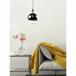 Luminaires Scandinaves-Luminaires Lucide Suspension Lucide JULIUS Gris, 1 lumière