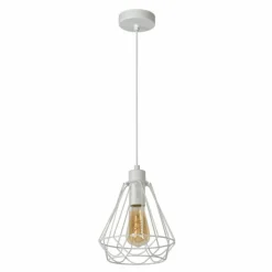Lampes Vintages & Rétros-Luminaires Lucide Suspension Lucide KYARA Blanc, 1 lumière