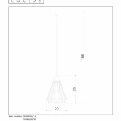 Lampes Vintages & Rétros-Luminaires Lucide Suspension Lucide KYARA Blanc, 1 lumière
