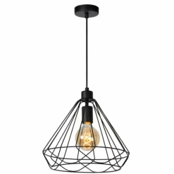 Lampes Vintages & Rétros-Luminaires Lucide Suspension Lucide KYARA Noir, 1 lumière