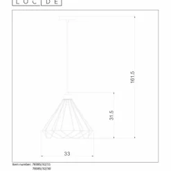 Lampes Vintages & Rétros-Luminaires Lucide Suspension Lucide KYARA Noir, 1 lumière