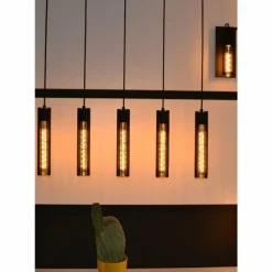 Luminaires Lucide Suspension Lucide LIONEL Noir, 5 lumières* Suspensions