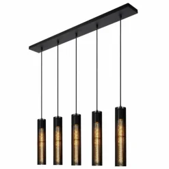 Luminaires Lucide Suspension Lucide LIONEL Noir, 5 lumières* Suspensions