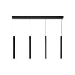 Luminaires Scandinaves-Luminaires Lucide Suspension Lucide LORENZ LED Noir, 4 lumières