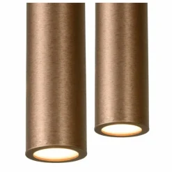 Luminaires Scandinaves-Luminaires Lucide Suspension Lucide LORENZ LED Rouille, 6 lumières