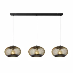 Lampes Dorées-Luminaires Lucide Suspension Lucide LUCAS Noir, 3 lumières