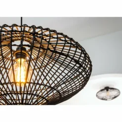 Style Boho-Chic-Luminaires Lucide Suspension Lucide MAGALI Noir, 1 lumière