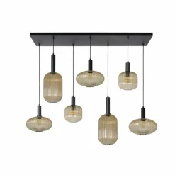 Luminaires Lucide Suspension Lucide MALOTO Noir, 7 lumières
