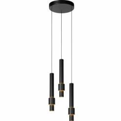 Luminaires Lucide Suspension Lucide MARGARY LED Noir, 3 lumières* Éclairage Led