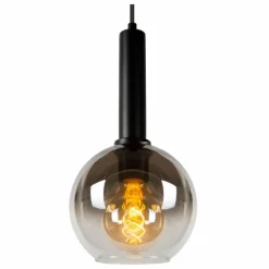 Suspension Verre Fumé-Luminaires Lucide Suspension Lucide MARIUS Noir, 5 lumières