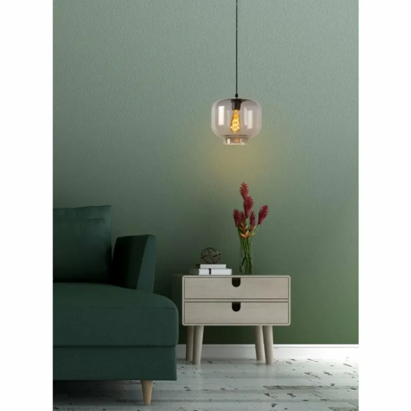 Luminaires Scandinaves-Luminaires Lucide Suspension Lucide MEDINE Gris, 1 lumière
