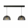 Lampes Vintages & Rétros-Luminaires Lucide Suspension Lucide MESH Gris, 2 lumières