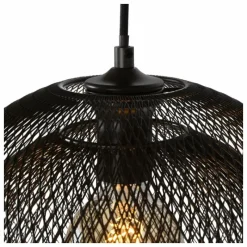 Lampes Vintages & Rétros-Luminaires Lucide Suspension Lucide MESH Gris, 2 lumières
