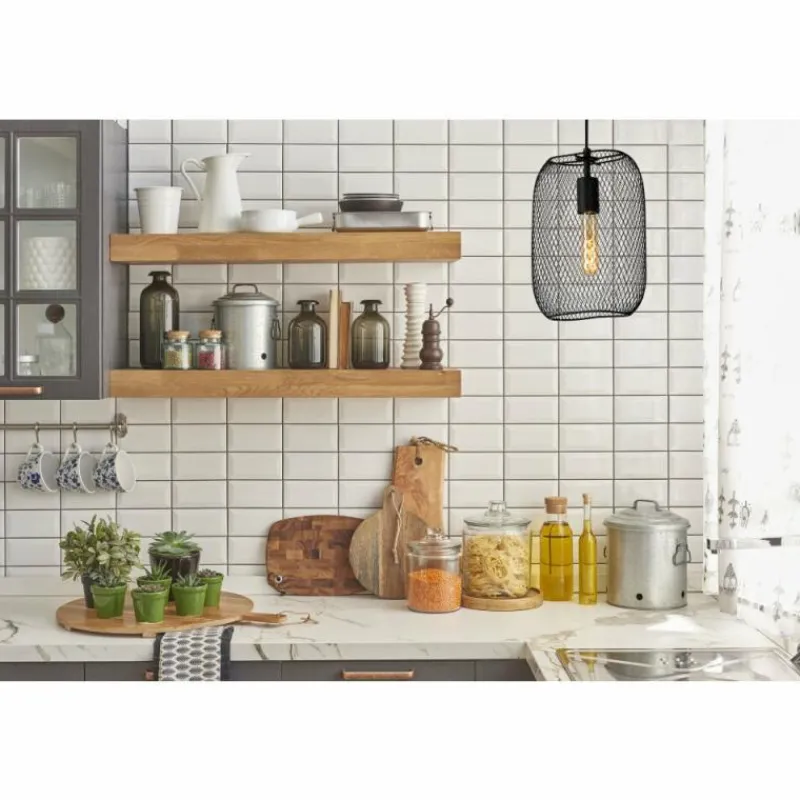 Lampes Vintages & Rétros-Luminaires Lucide Suspension Lucide MESH Noir, 1 lumière