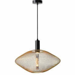 Lampes Dorées-Luminaires Lucide Suspension Lucide MESH Or, Laiton, 1 lumière