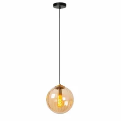 Luminaires Lucide Suspension Lucide MONSARAZ Noir, 1 lumière