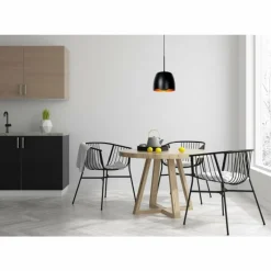 Luminaires Rustiques-Luminaires Lucide Suspension Lucide NOLAN Noir, 1 lumière